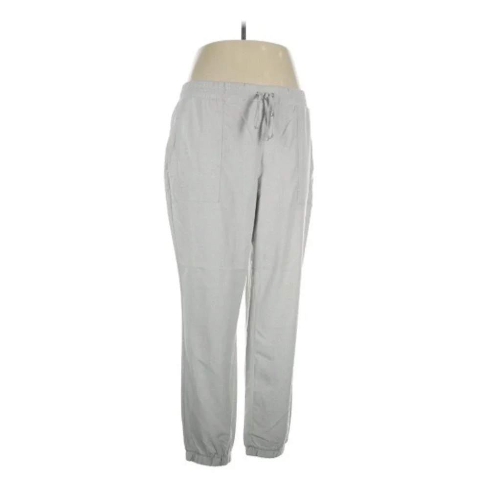 Nine West Womens Gray Elastic Waist Drawstring‎ Jogger Pants Size M